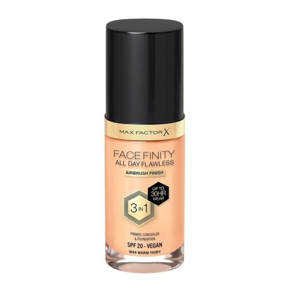 Max Factor Facefinity All Day Flawless 3in1 Foundation 30ml 44 Warm Ivory