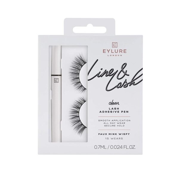 Eylure Line & Lash Faux Mink Wispy with Clear Adhesive Pen
